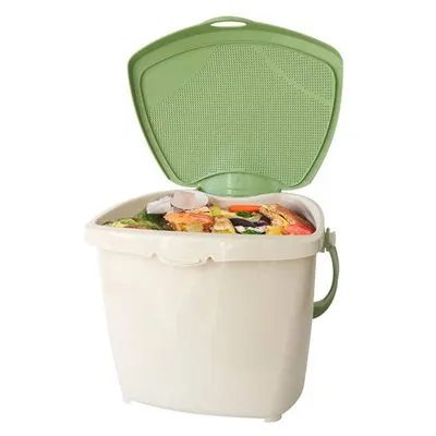 New Sure-Close Kitchen Food Scrap Pail 1.9 Gallon Manual Lift Countertop Waste Basket