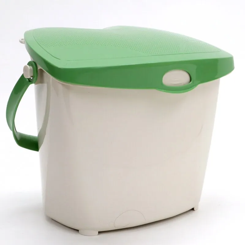 New Sure-Close Kitchen Food Scrap Pail 1.9 Gallon Manual Lift Countertop Waste Basket