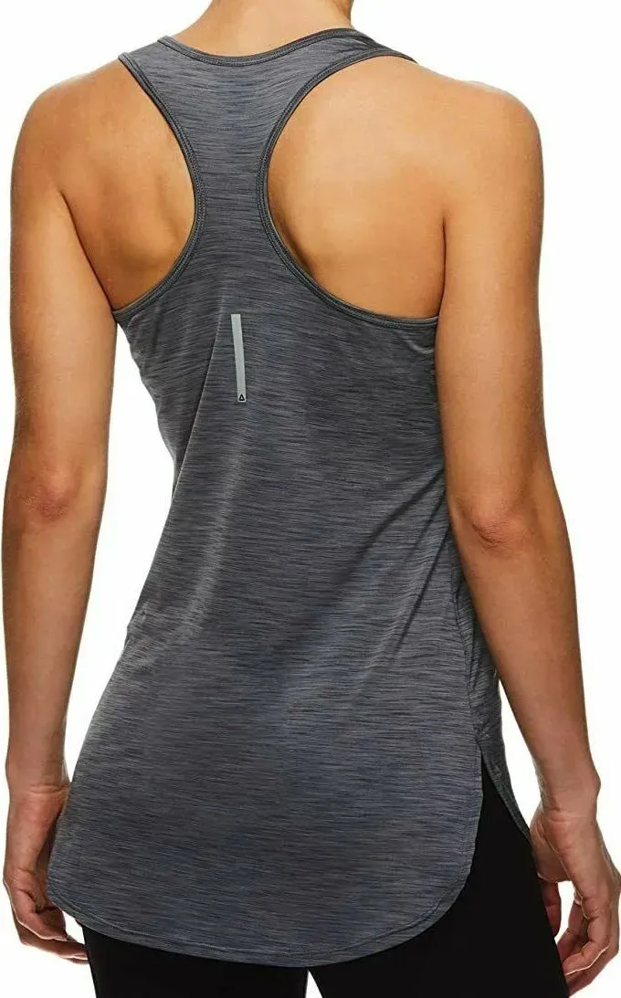 New with tags! Reebok | Black Heather Legend Singlet Racerback Tank - Women, Sz Large! Retails $65 