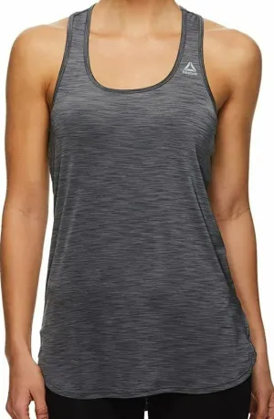 New with tags! Reebok | Black Heather Legend Singlet Racerback Tank - Women, Sz Large! Retails $65 