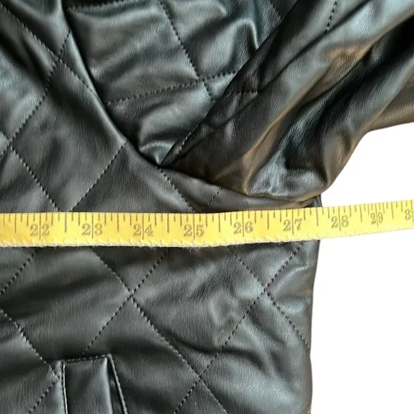 New Worthington Black Quilted Moto Jacket Size 2X