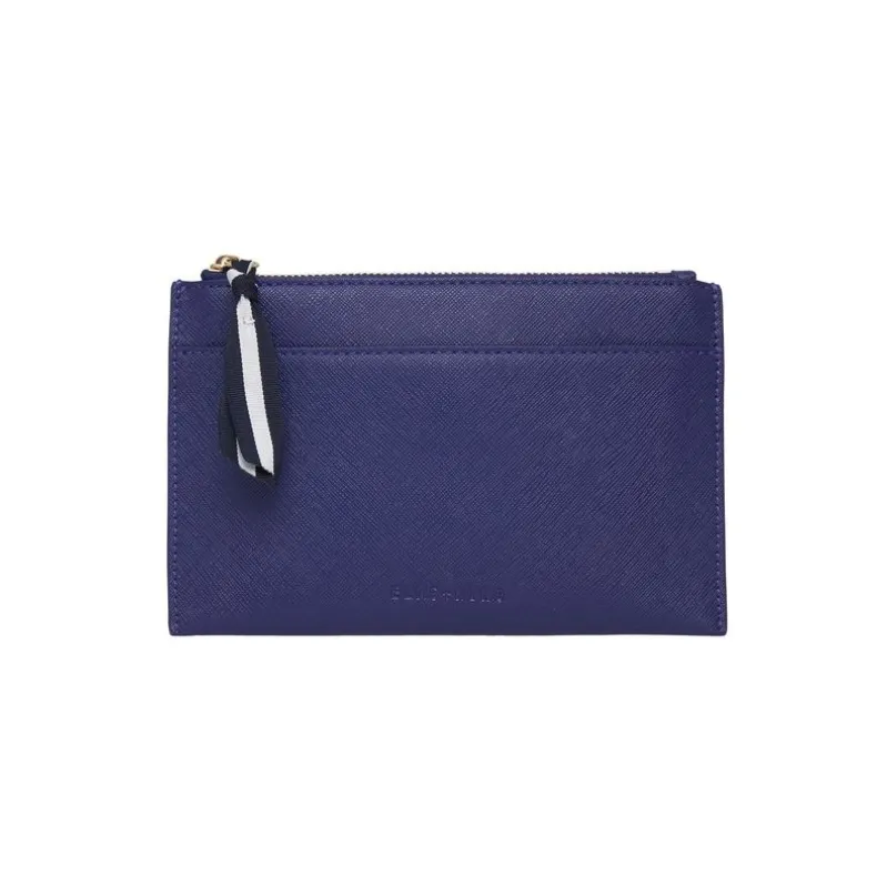 New York Coin Purse Navy Saffiano
