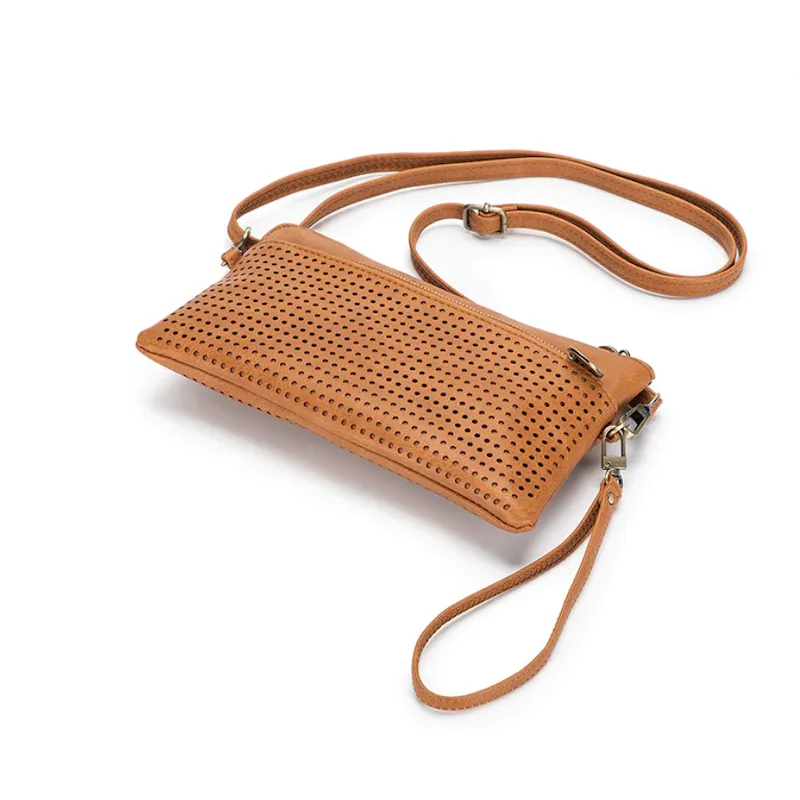 Nina Crossbody Clutch - Tan