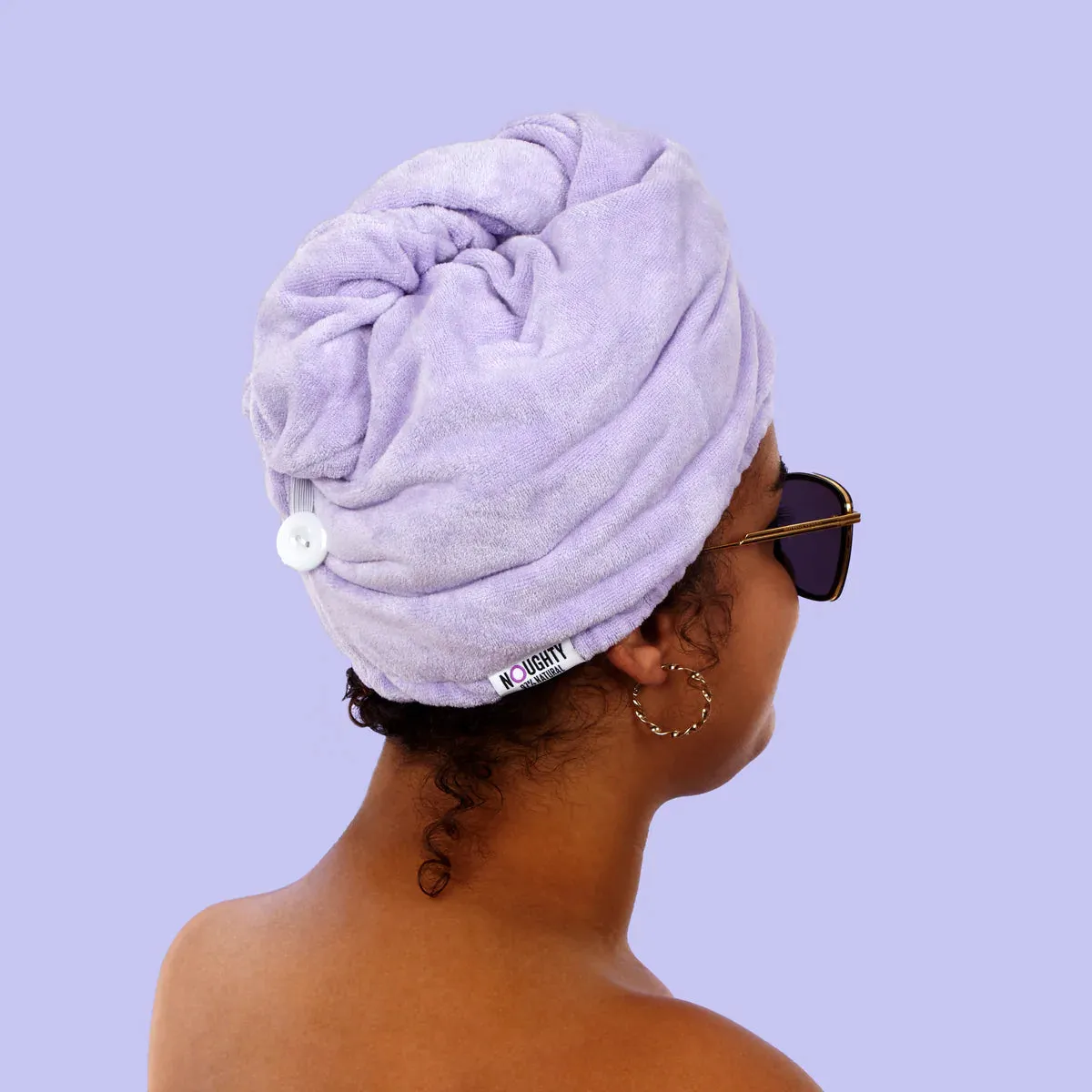 Noughty Microfibre Hair Towel - The Purple One