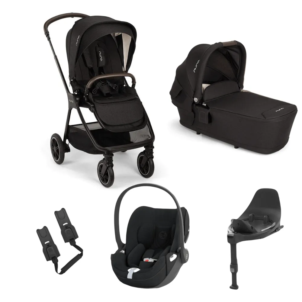 Nuna Triv Caviar and Cybex Cloud T  Bundle