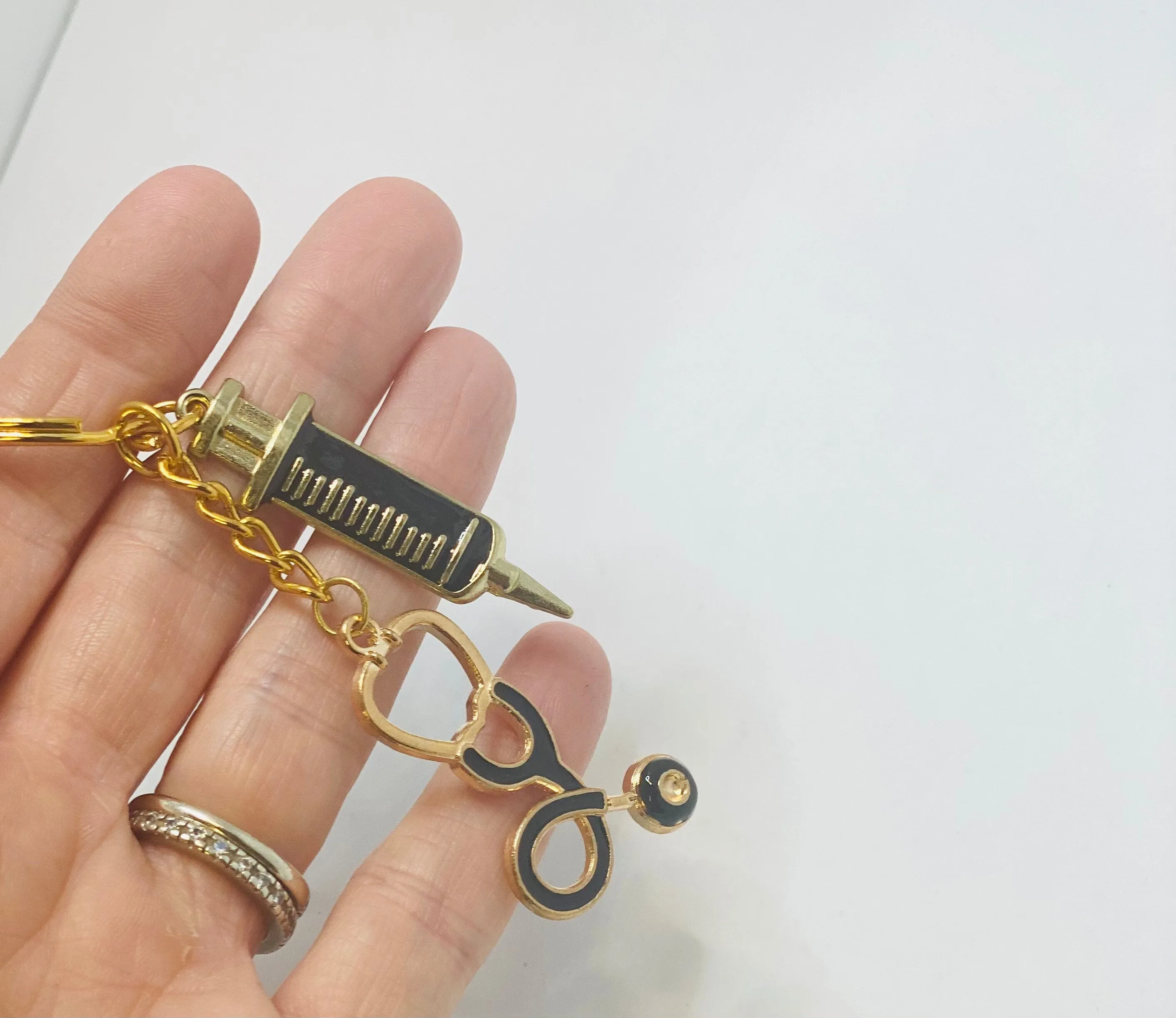 Nurse keychain, Nurse gift, Nurse key chain, Nurse appreciation, Medical key ring, Stethoscope keychain, Medical keychain, Thank you nurse