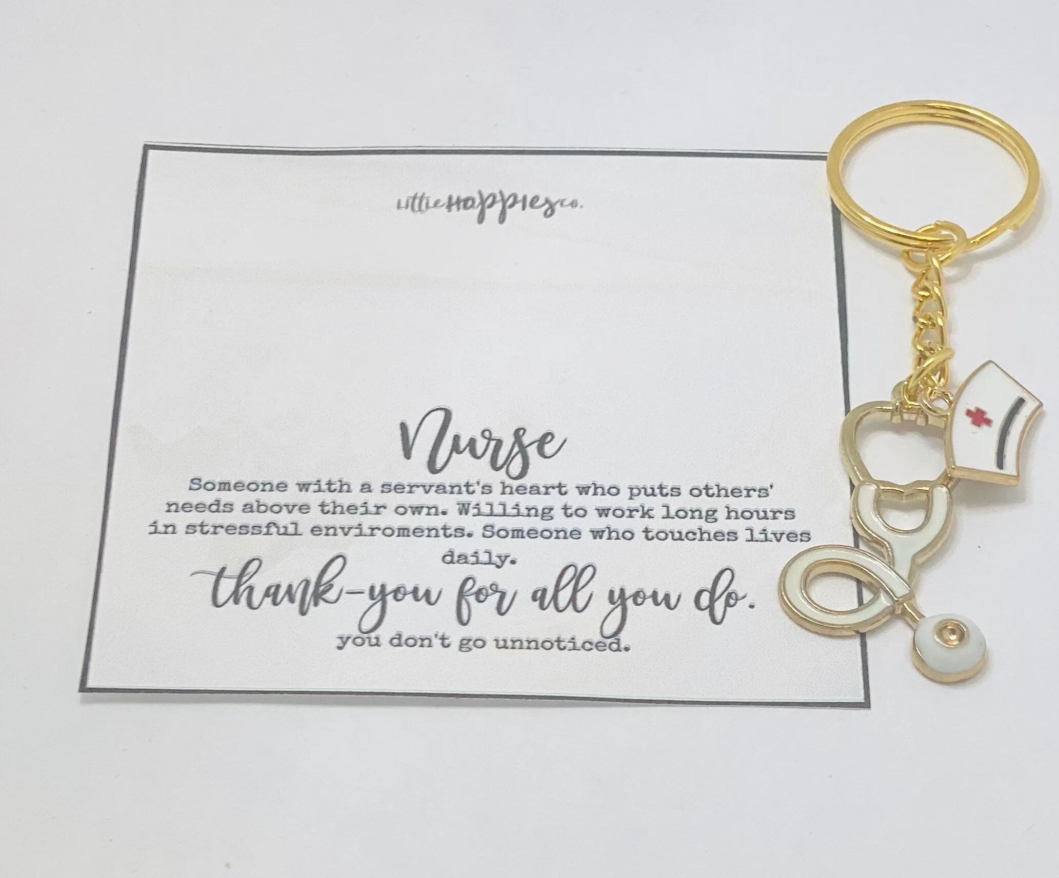 Nurse keychain, Nurse gift, Nurse key chain, Nurse appreciation, Medical key ring, Stethoscope keychain, Medical keychain, Thank you nurse