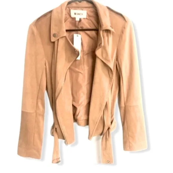 NWT BB Dakota suede lace up moto jacket XS