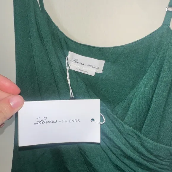 NWT Lovers   Friends Kiera Mini Dress in Emerald Green $128 msrp Size Small