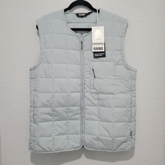 NWT Rains Puffy Liner Vest in Sky Blue - Size L