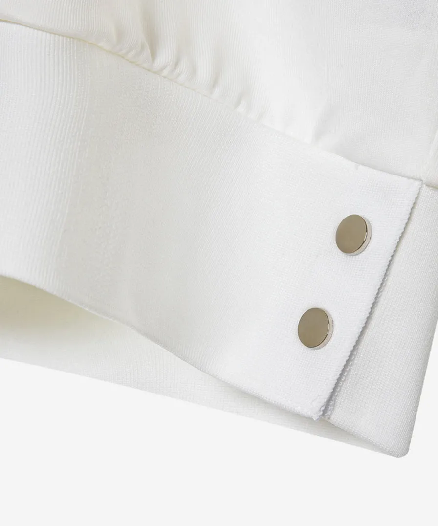 OBER Golf Basic Half Zip-Up Short Sleeve T-Shirt - White