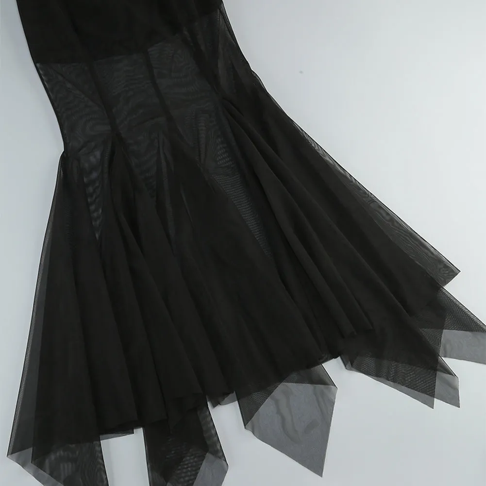Off Shoulder Long Sleeve Detachable Sleeve Maxi Dress ZNSBA1027