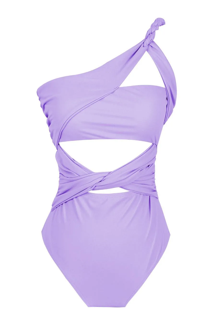 One-Piece One Shoulder Hollow Swimsuit