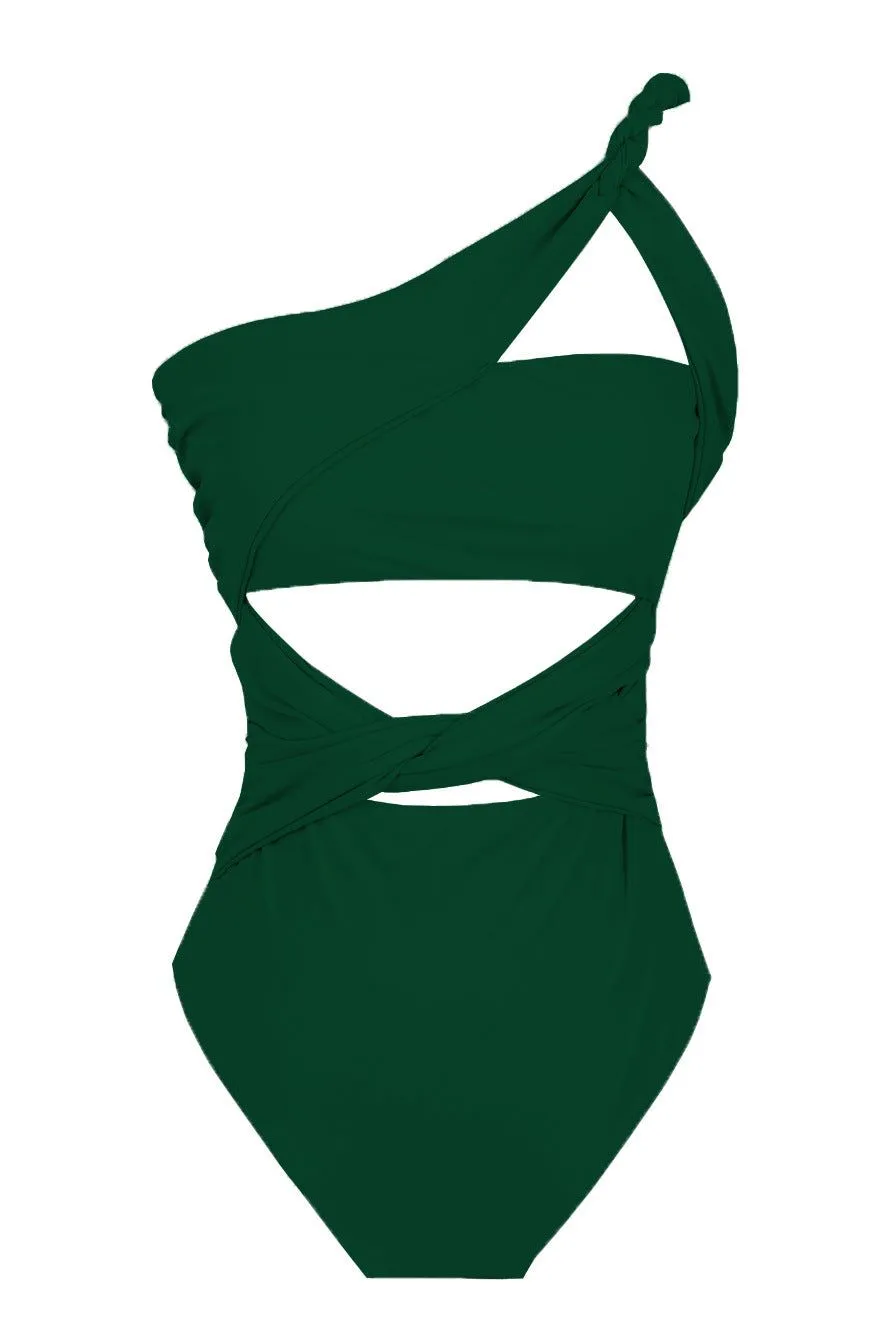 One-Piece One Shoulder Hollow Swimsuit