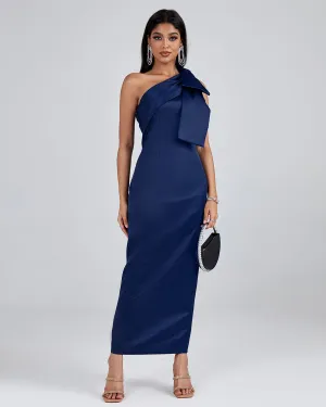 One Shoulder Bowknot Gown