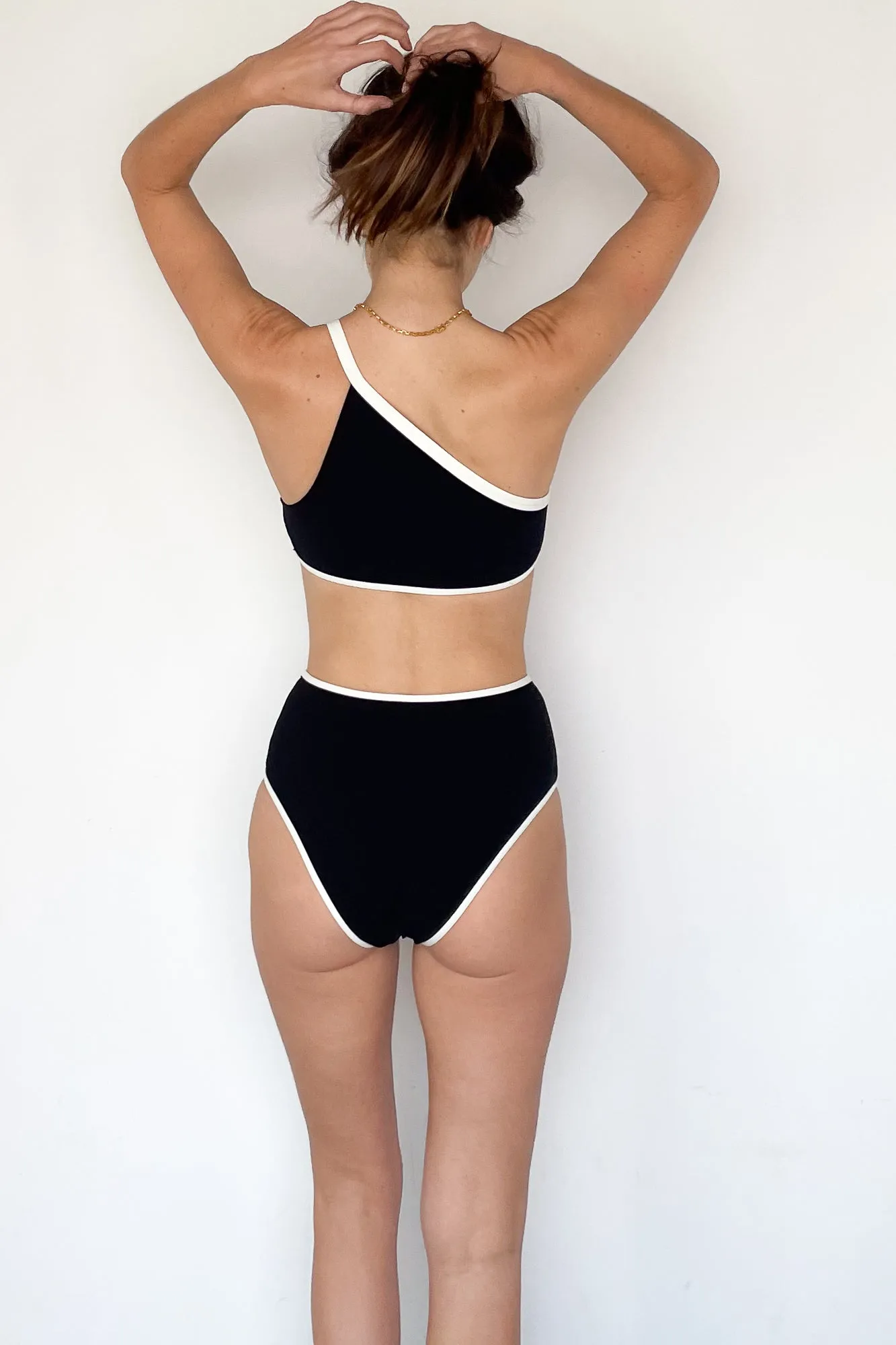 One Shoulder High Waist Bikini Set