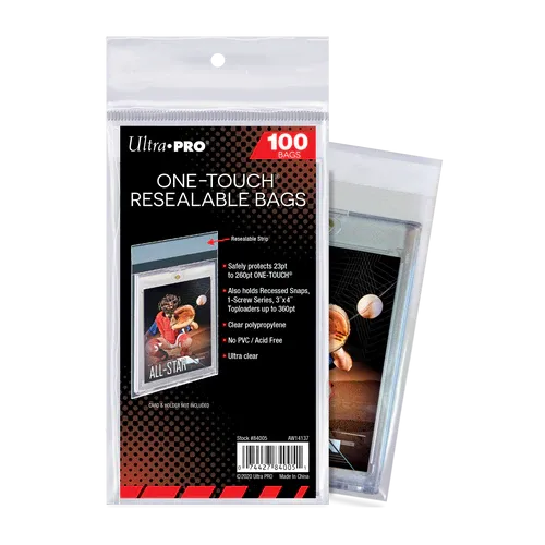 ONE-TOUCH Resealable Bags, Fits up to 260PT (100ct)