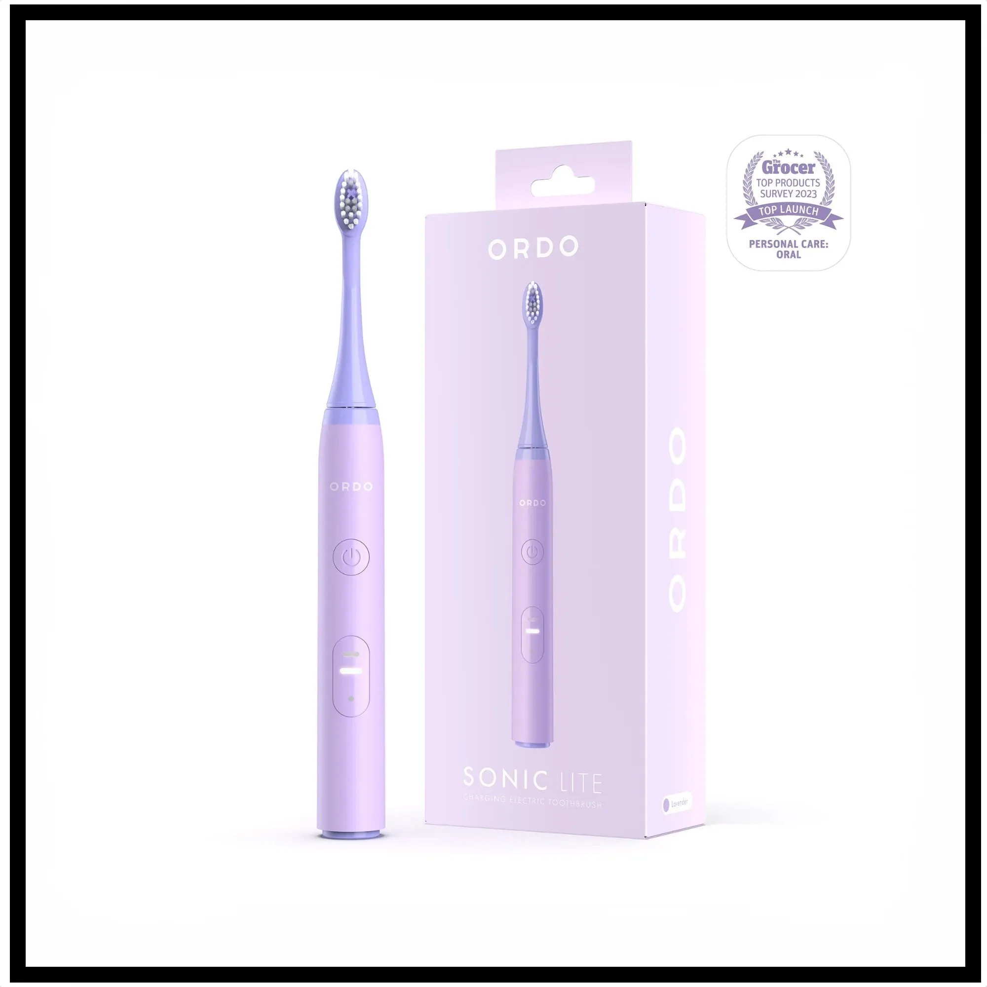 Ordo Sonic Electric Toothbrush & Charging Travel Case: Charcoal & White & Rose Gold
