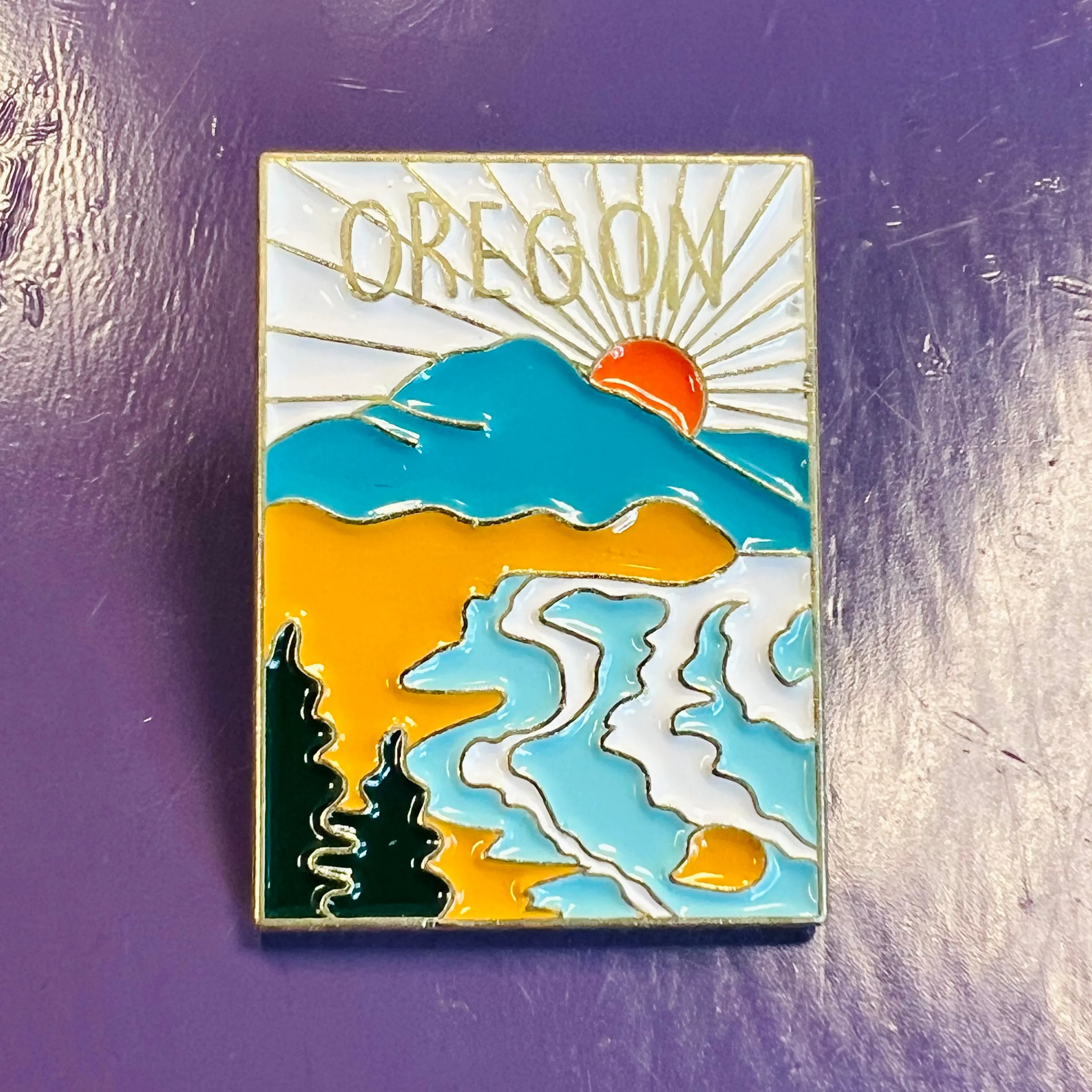 Oregon Sunrise Enamel Pin