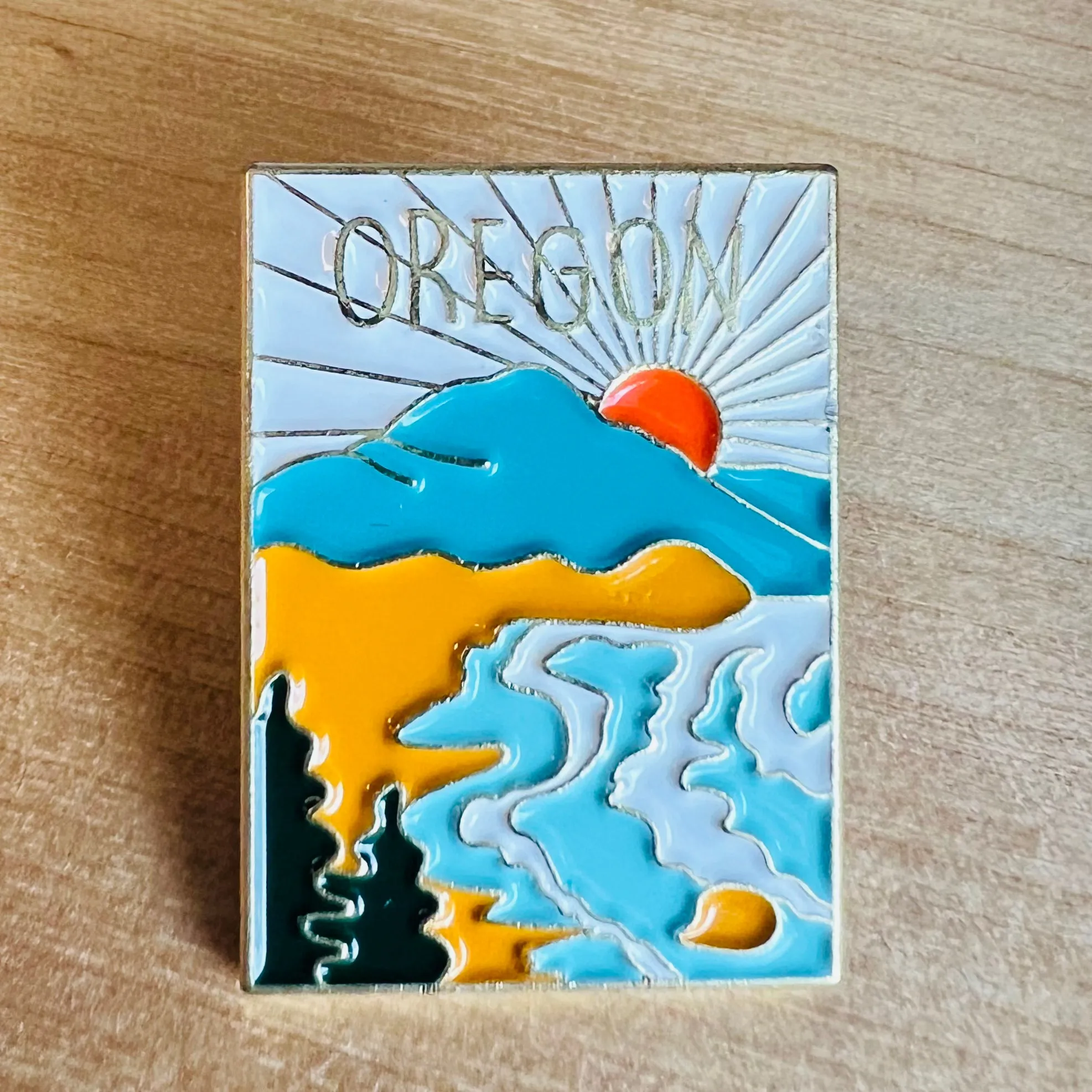 Oregon Sunrise Enamel Pin