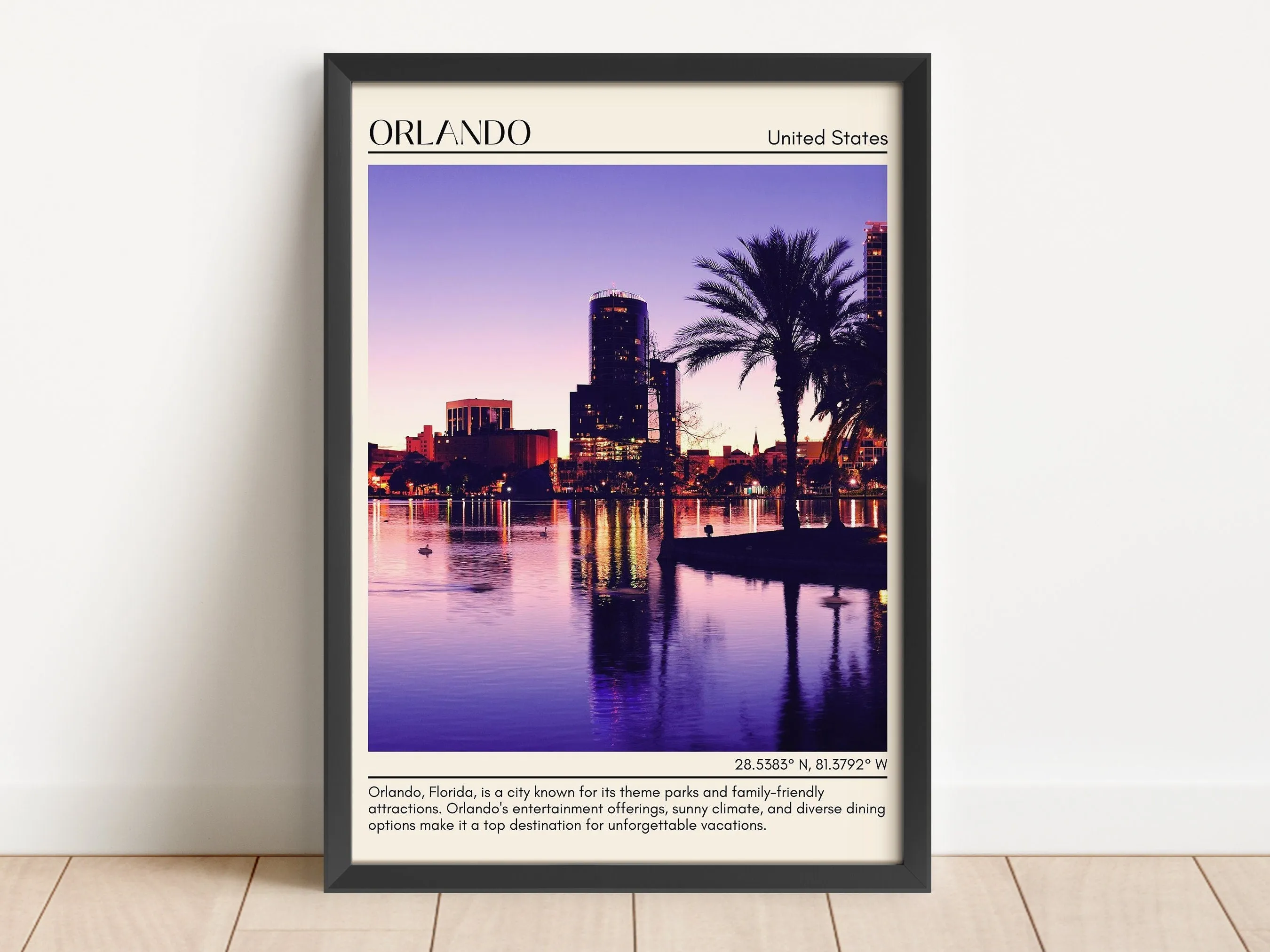 Orlando Minimal Wall Art, United States