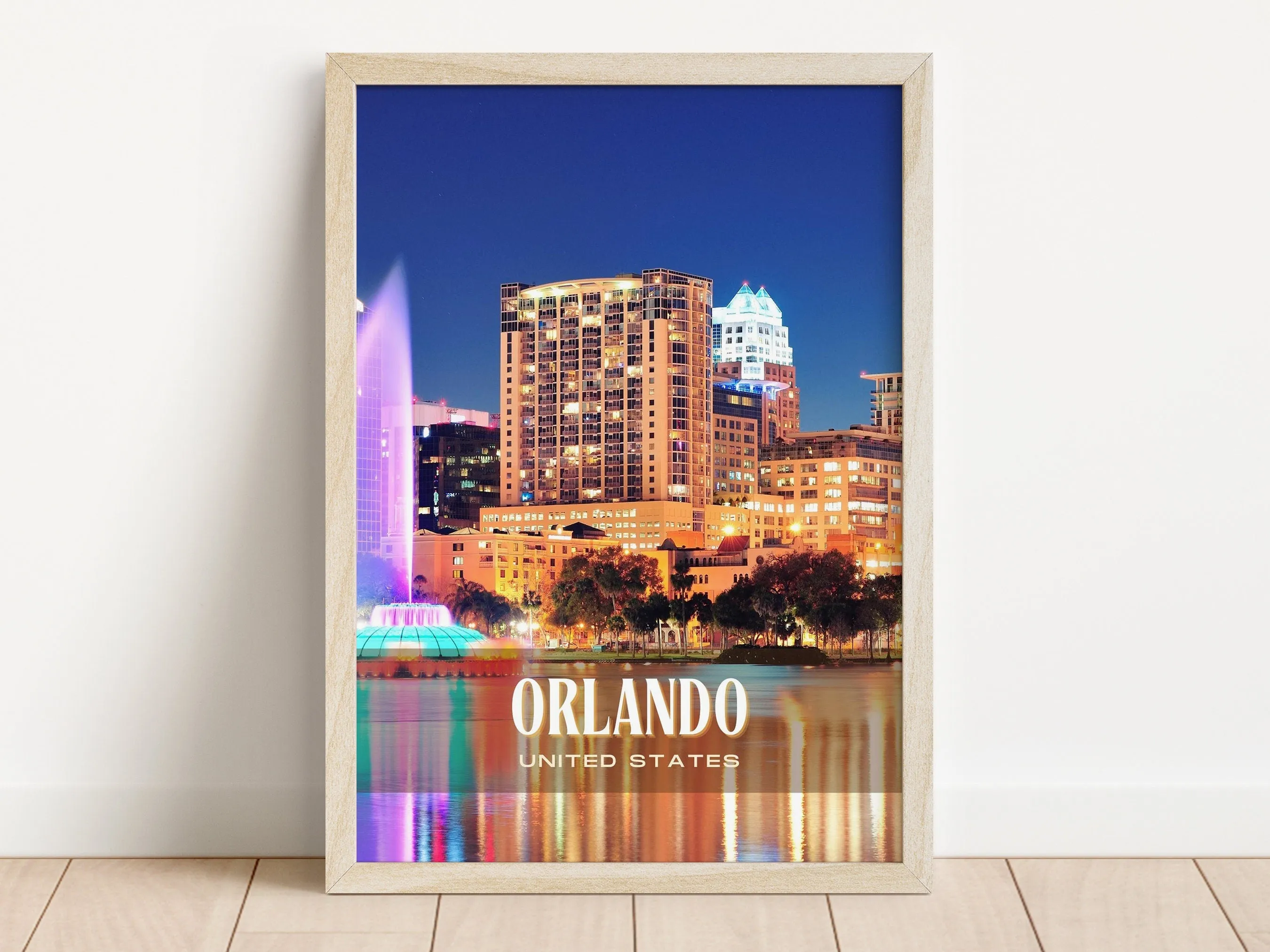 Orlando Retro Wall Art, USA