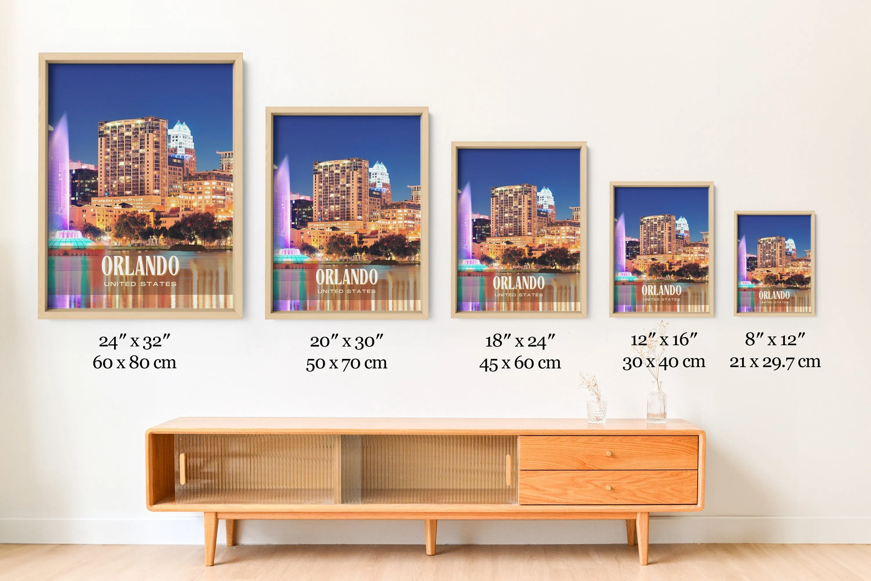 Orlando Retro Wall Art, USA
