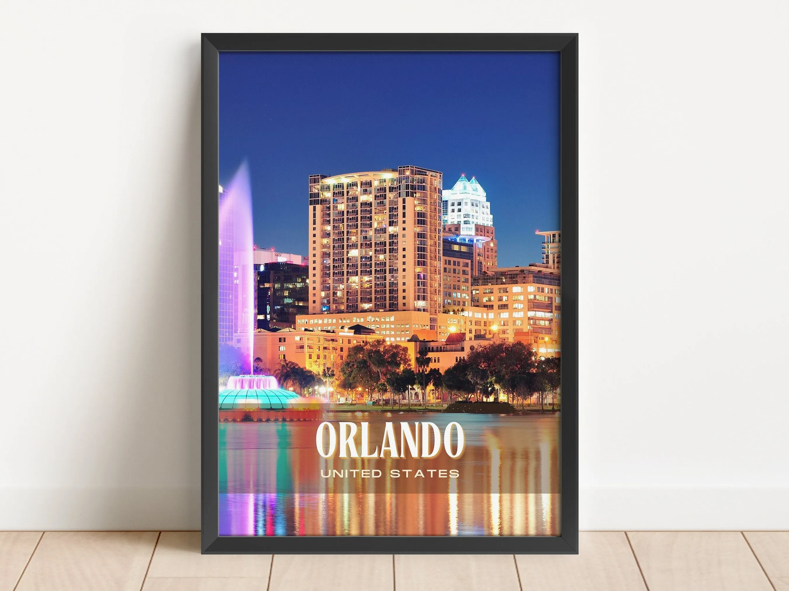 Orlando Retro Wall Art, USA