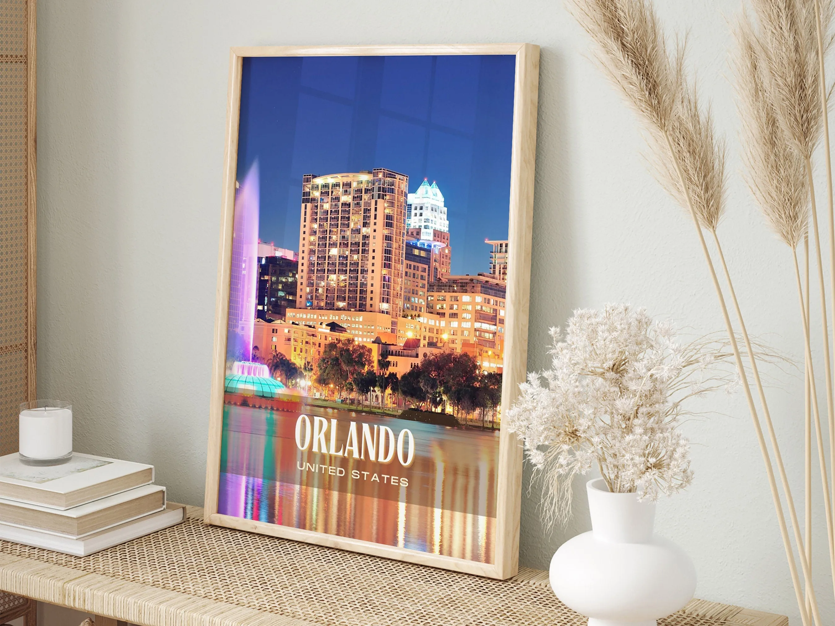 Orlando Retro Wall Art, USA