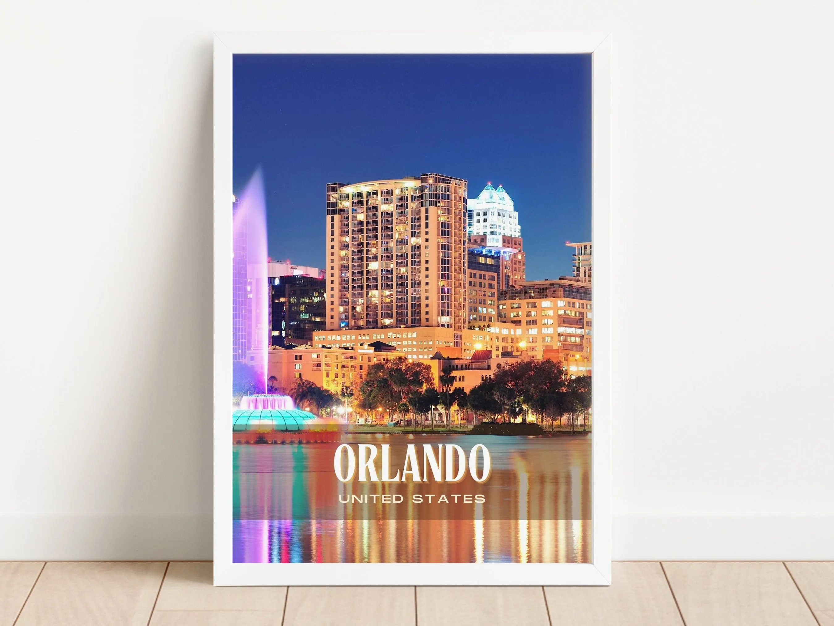 Orlando Retro Wall Art, USA