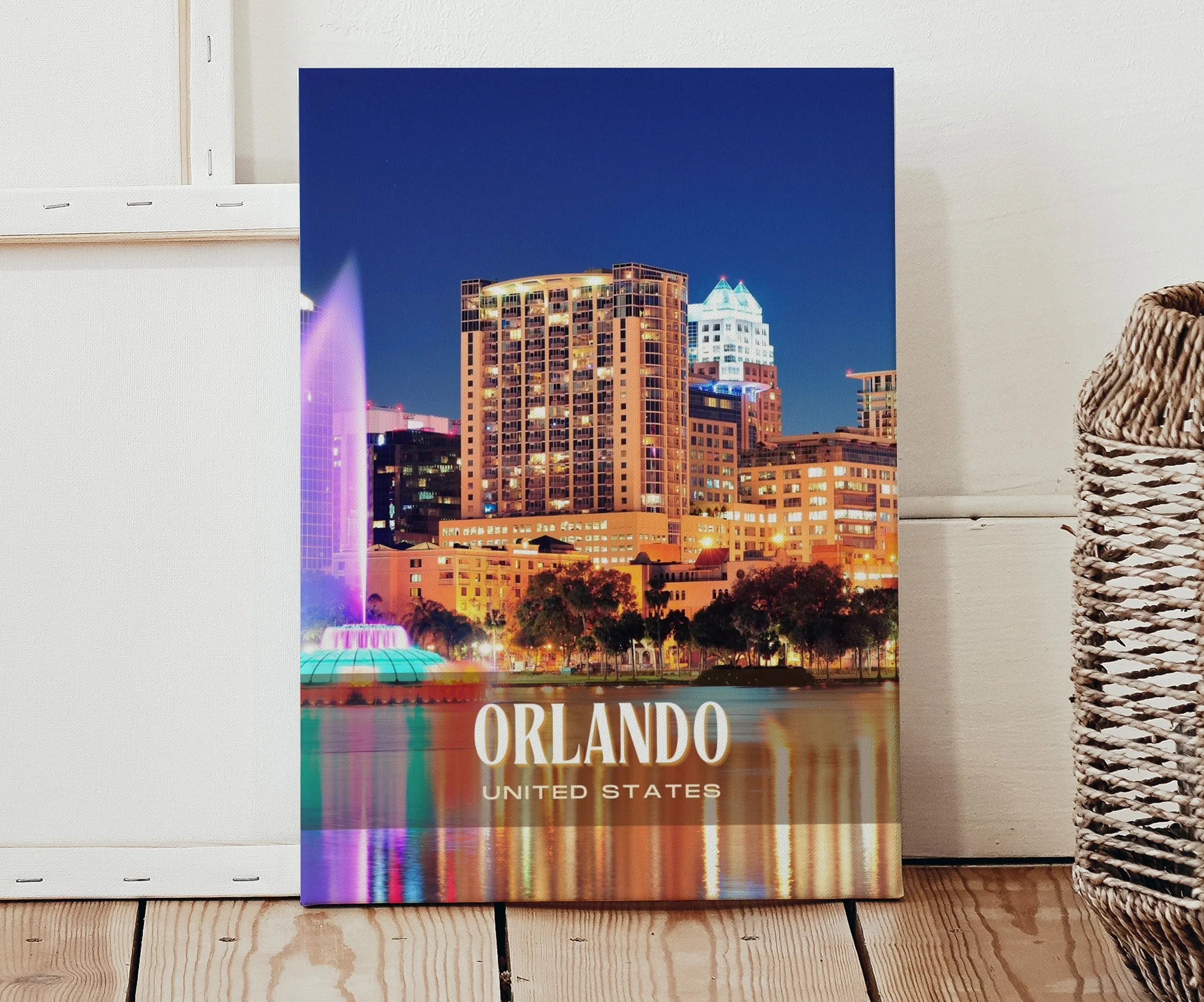 Orlando Retro Wall Art, USA