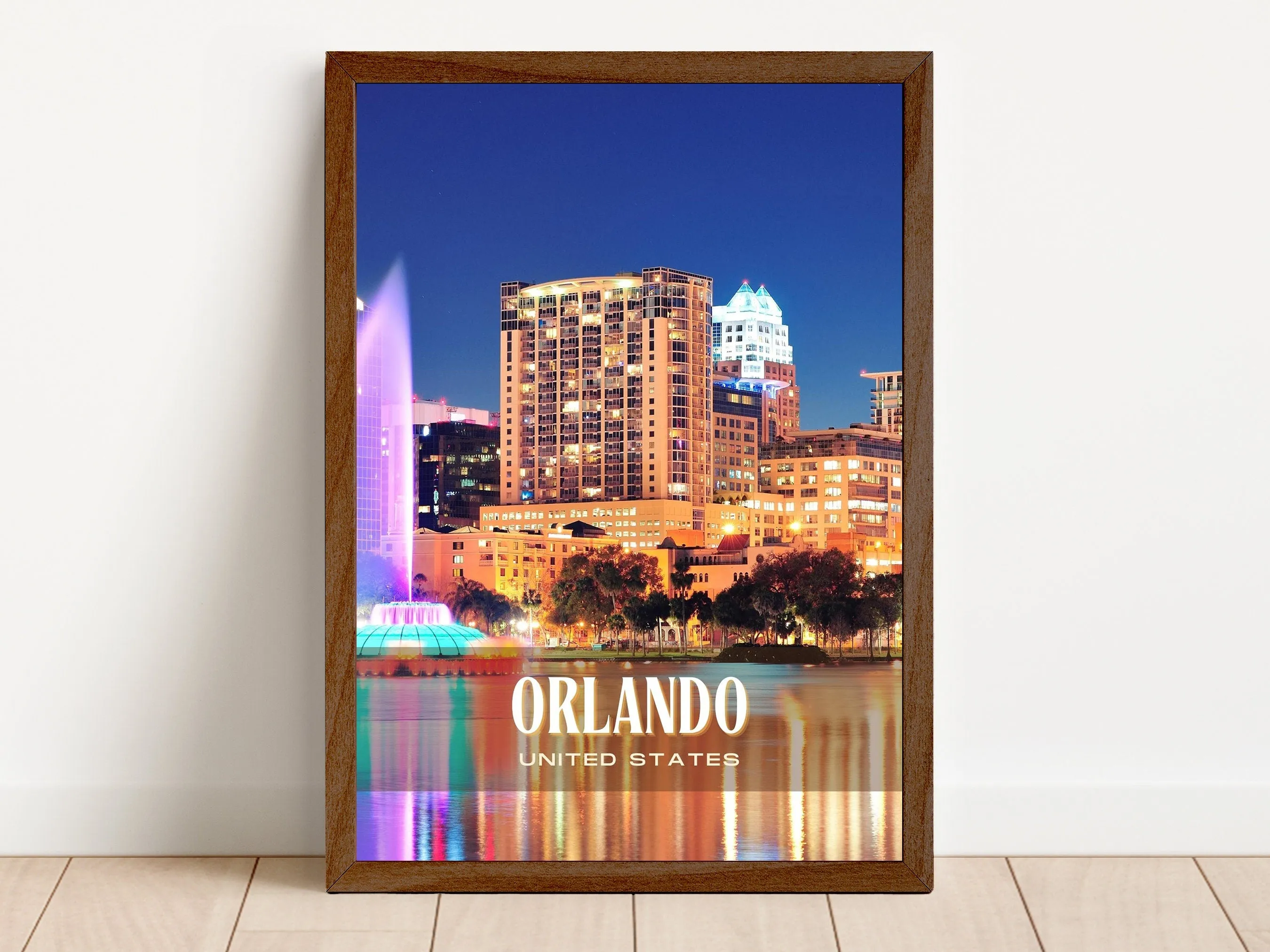 Orlando Retro Wall Art, USA