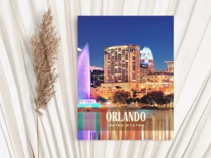 Orlando Retro Wall Art, USA