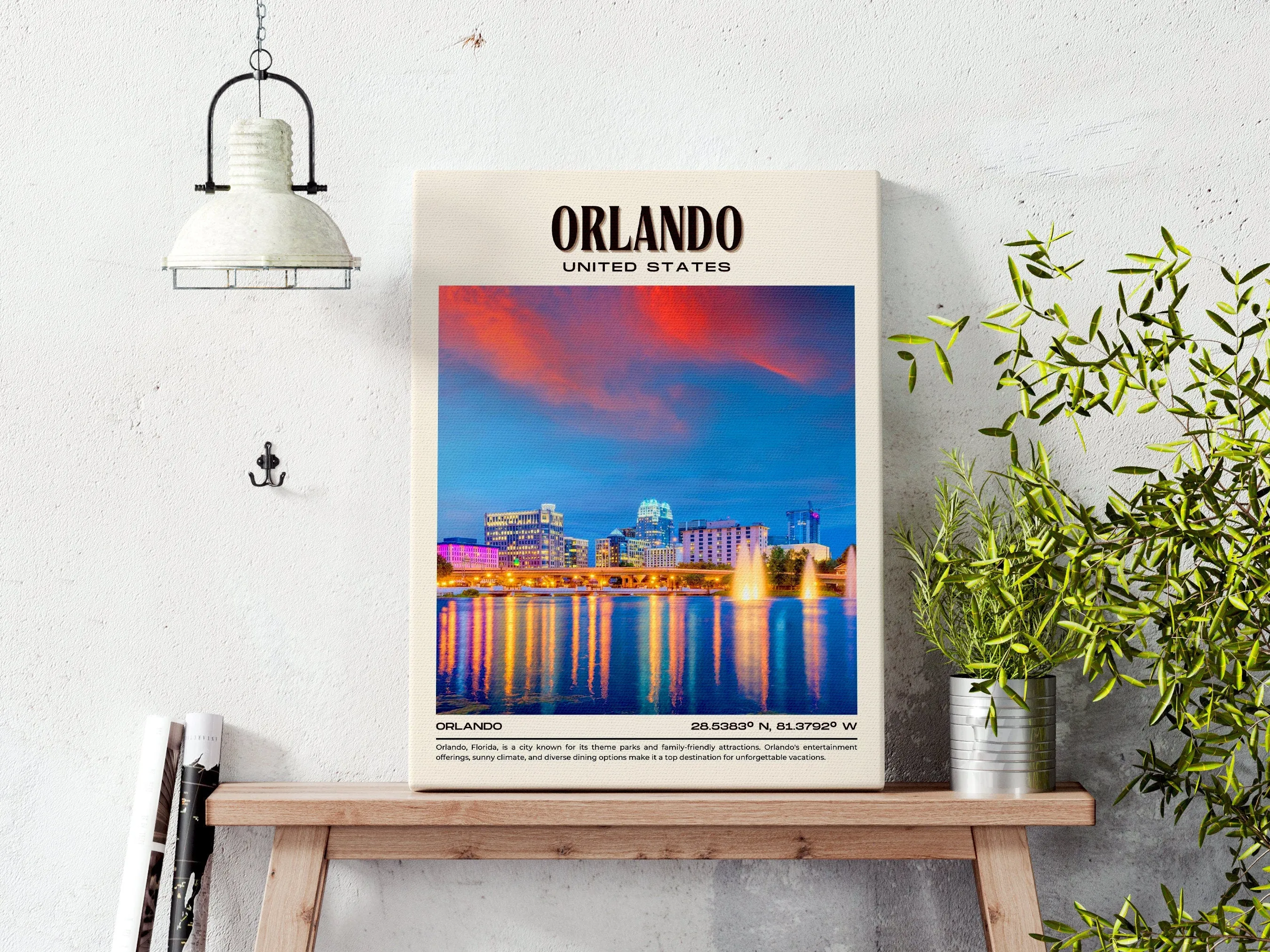 Orlando Vintage Wall Art, USA