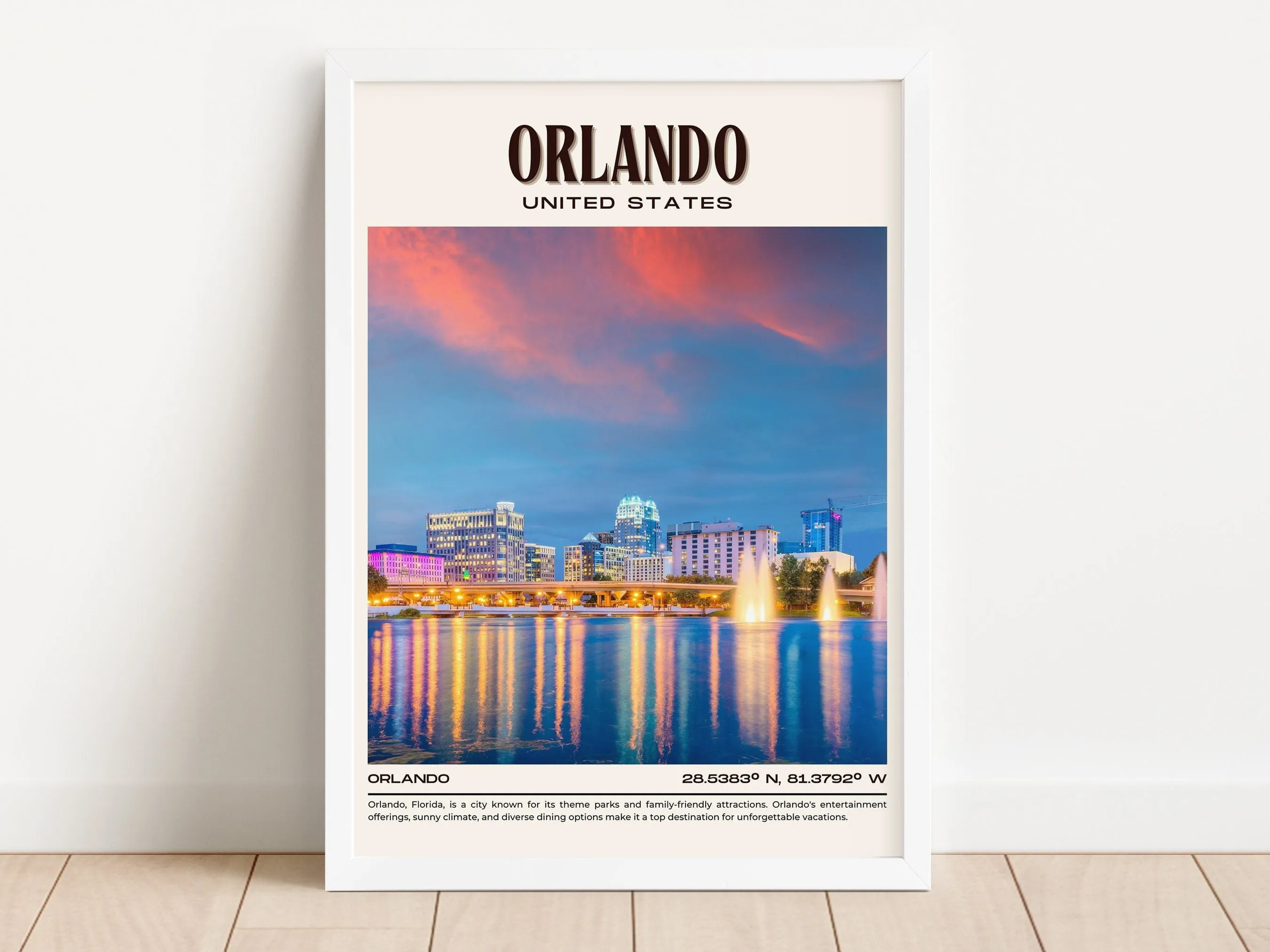 Orlando Vintage Wall Art, USA