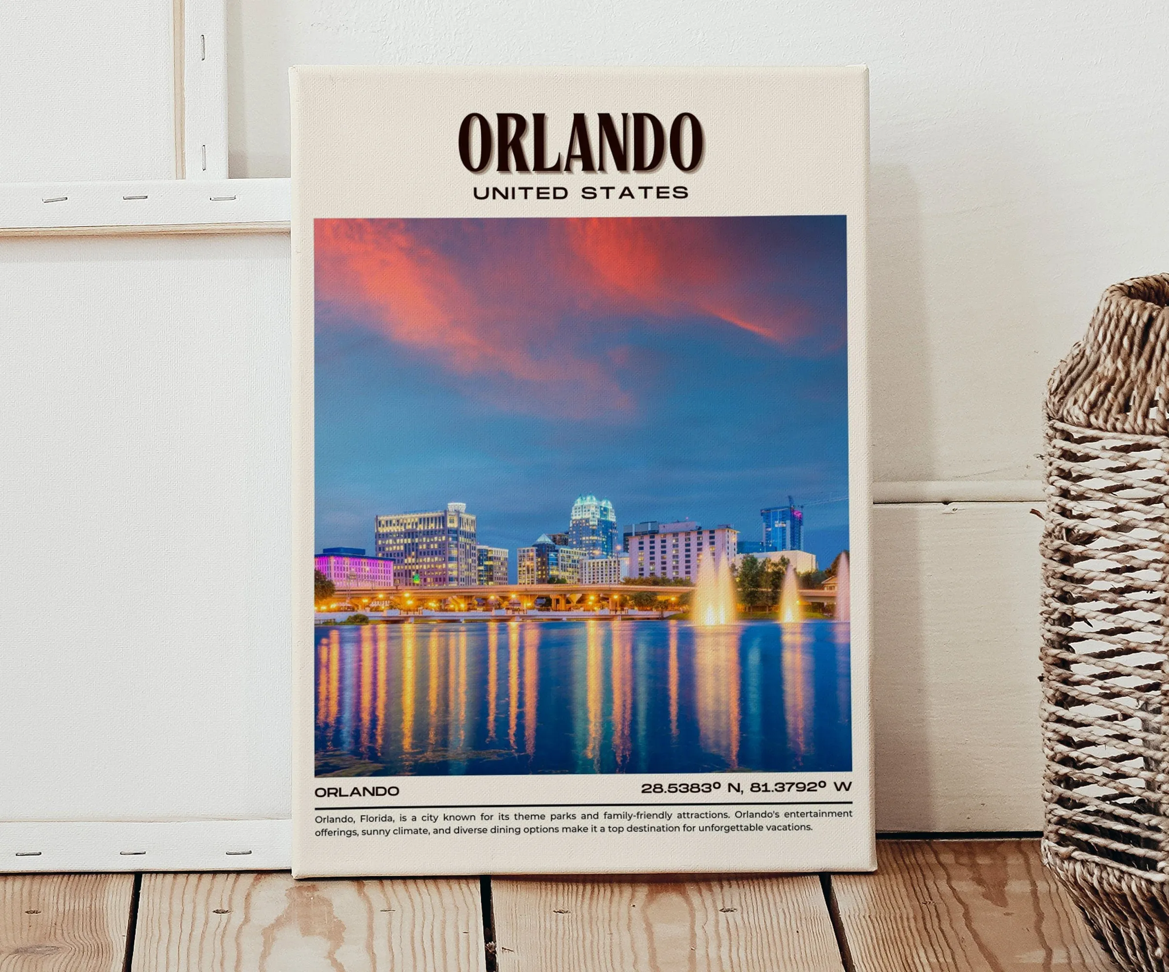 Orlando Vintage Wall Art, USA