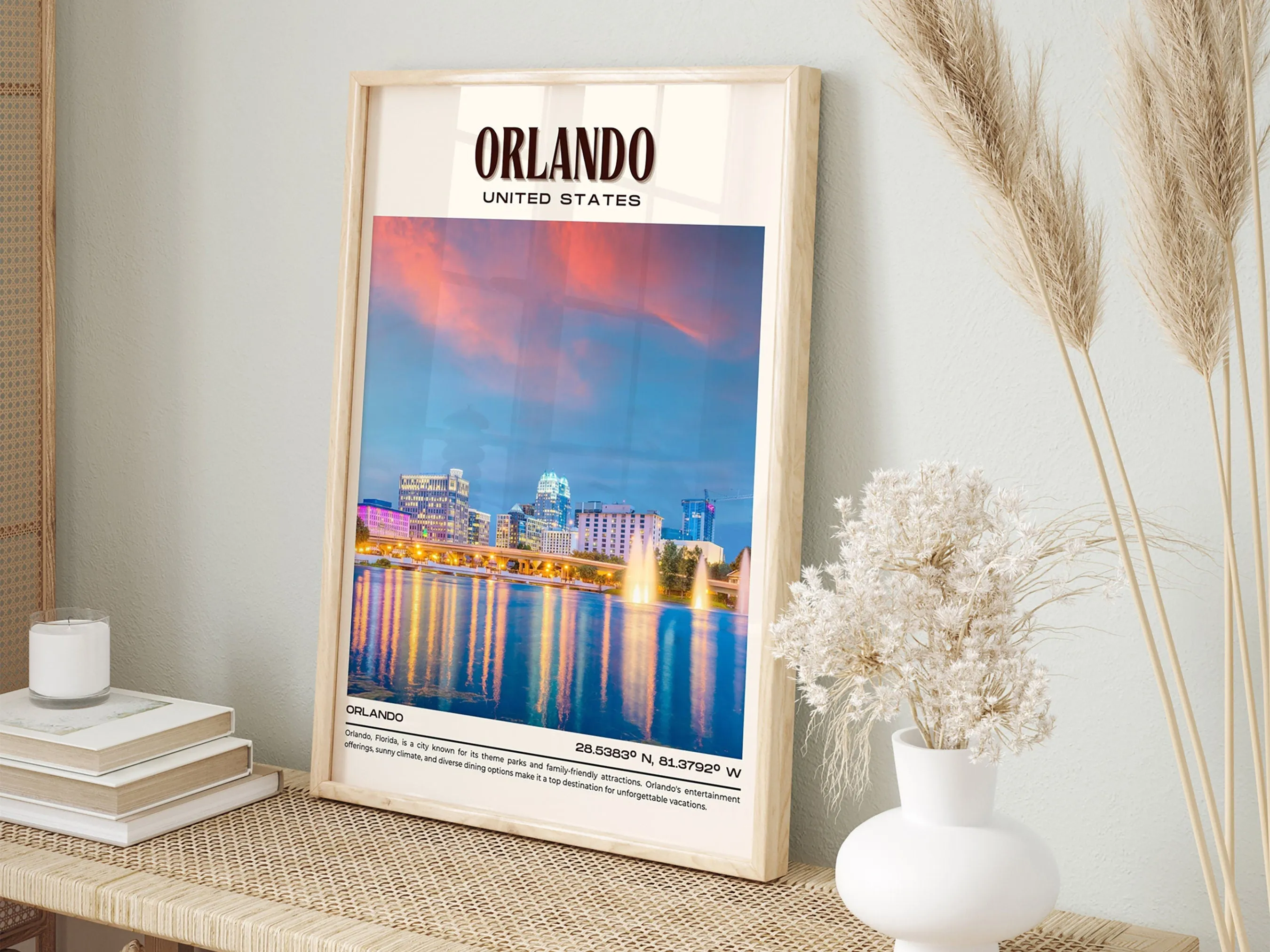 Orlando Vintage Wall Art, USA