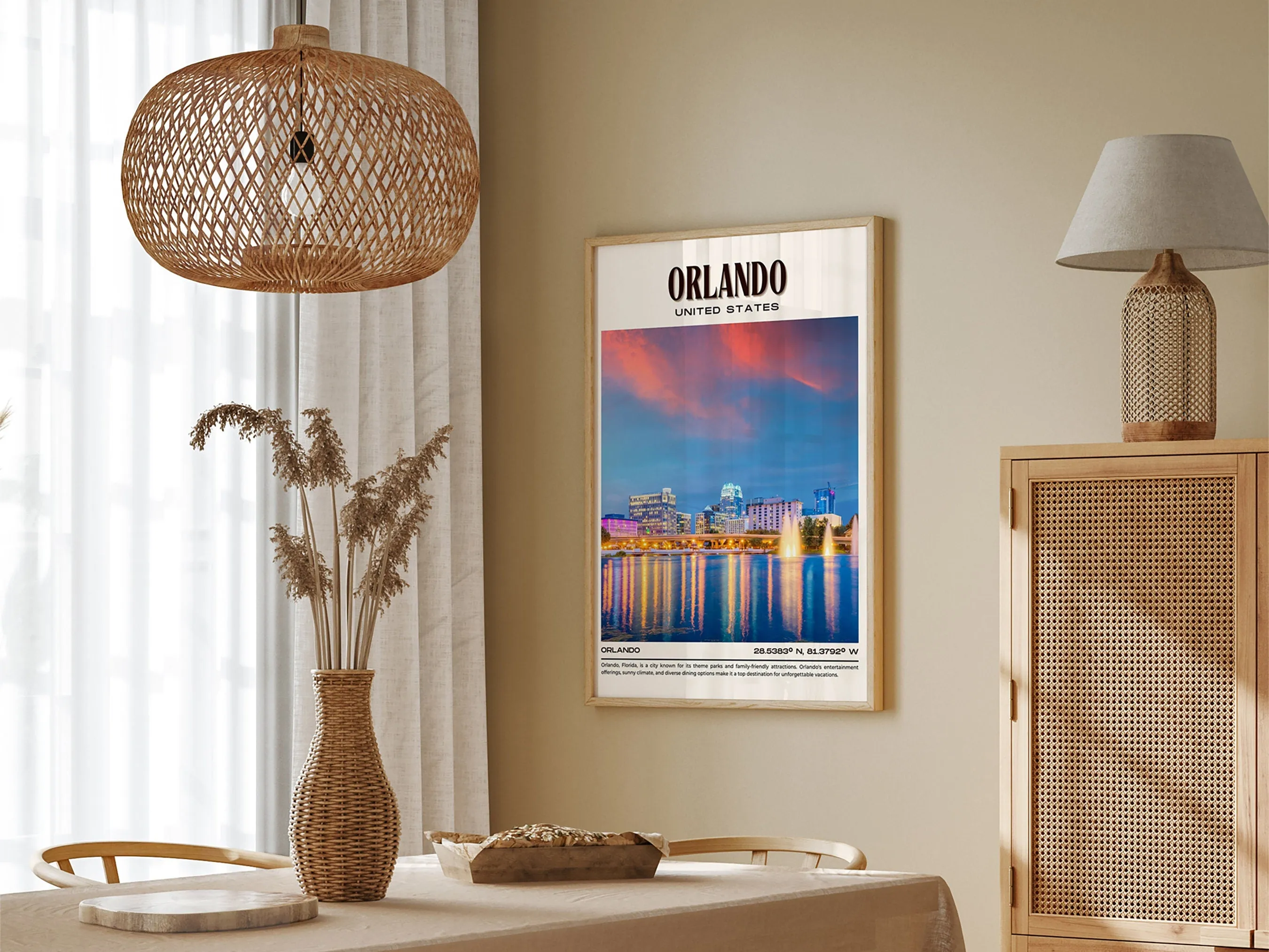 Orlando Vintage Wall Art, USA