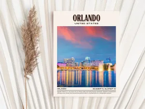 Orlando Vintage Wall Art, USA