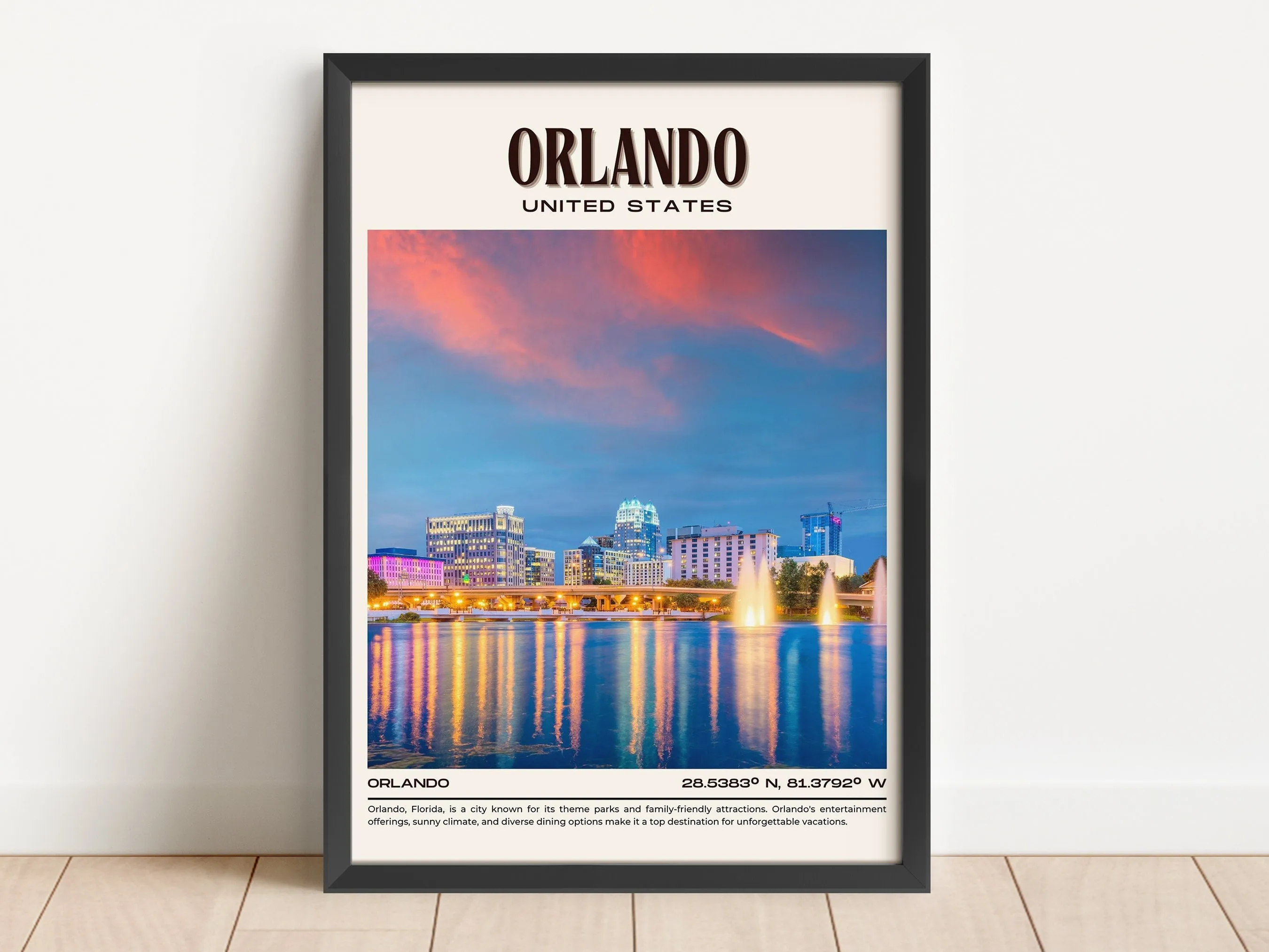 Orlando Vintage Wall Art, USA