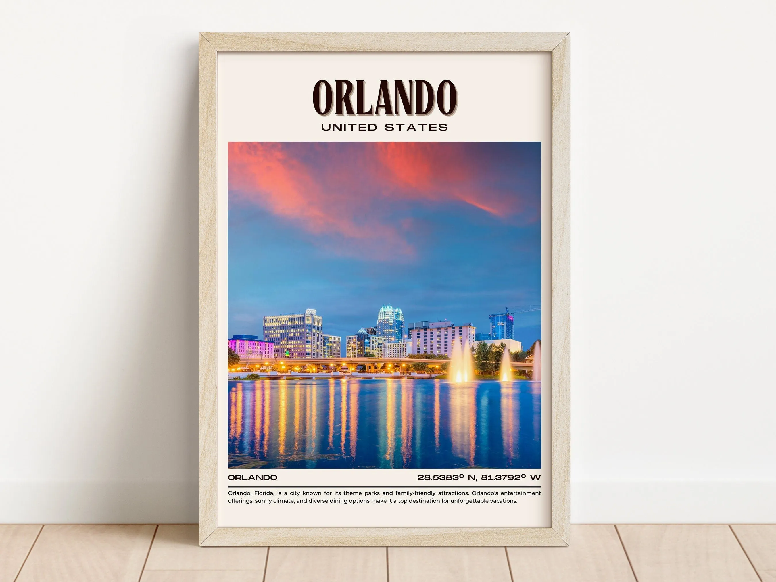 Orlando Vintage Wall Art, USA