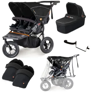 Out n About Nipper Double Duo Essentials Kit in Summit Black