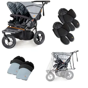 Out n About Nipper Double Twin Comfort Kit in Rock Salt Grey