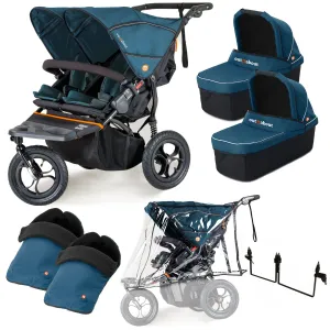 Out n About Nipper Double Twin Essentials Bundle in Highland Blue