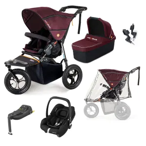 Out n About Nipper Single Maxi-Cosi Essential Bundle in Brambleberry Red
