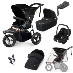 Out n About Nipper Single Maxi-Cosi Essential Bundle in Summit Black