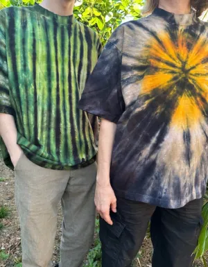 Oversized Shaka Wear Tie Dye T's - Dark Water Tie Dye