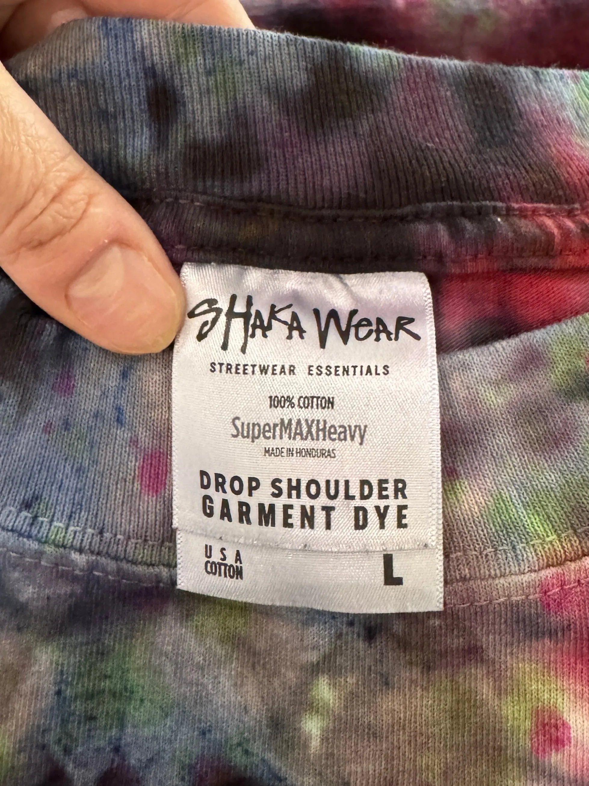 Oversized Shaka Wear Tie Dye T's - Dark Water Tie Dye