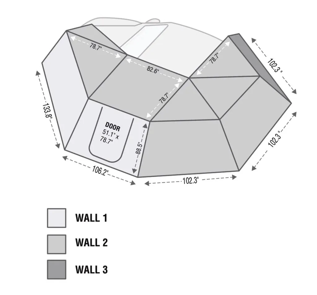 OVS Nomadic Awning 270 Awning & Wall 1, 2, & 3, Mounting Brackets - Passenger Side
