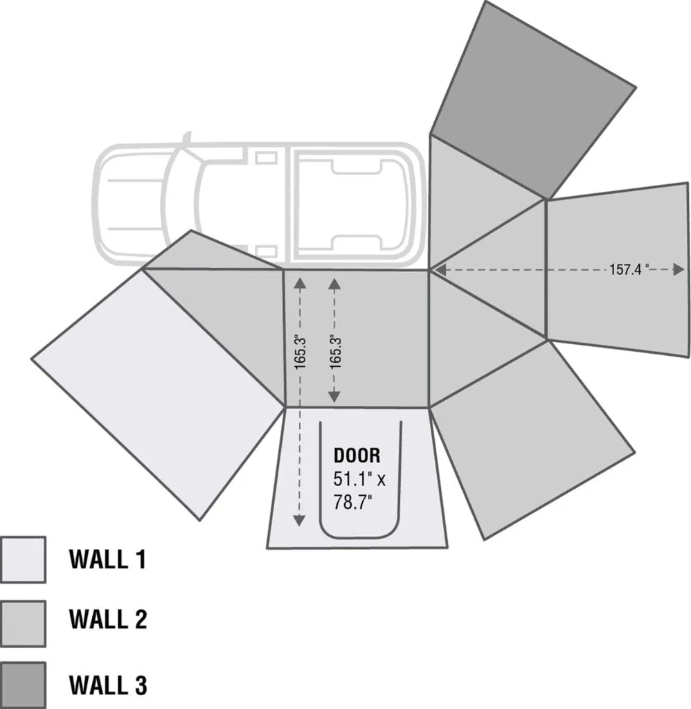 OVS Nomadic Awning 270 Awning & Wall 1, 2, & 3, Mounting Brackets - Passenger Side